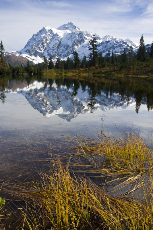 Mount Shuksan Reflected In Picture Lake